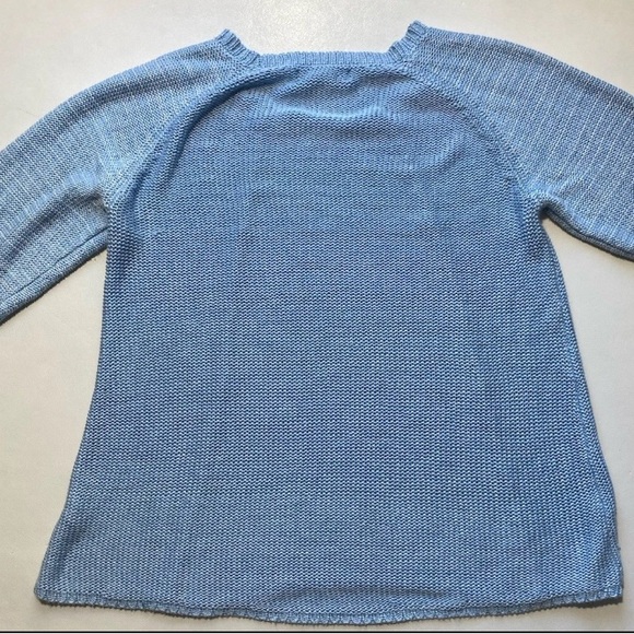 GOOD Womens Carolyn Taylor Large Blue Knit Sweater - Picture 5 of 5